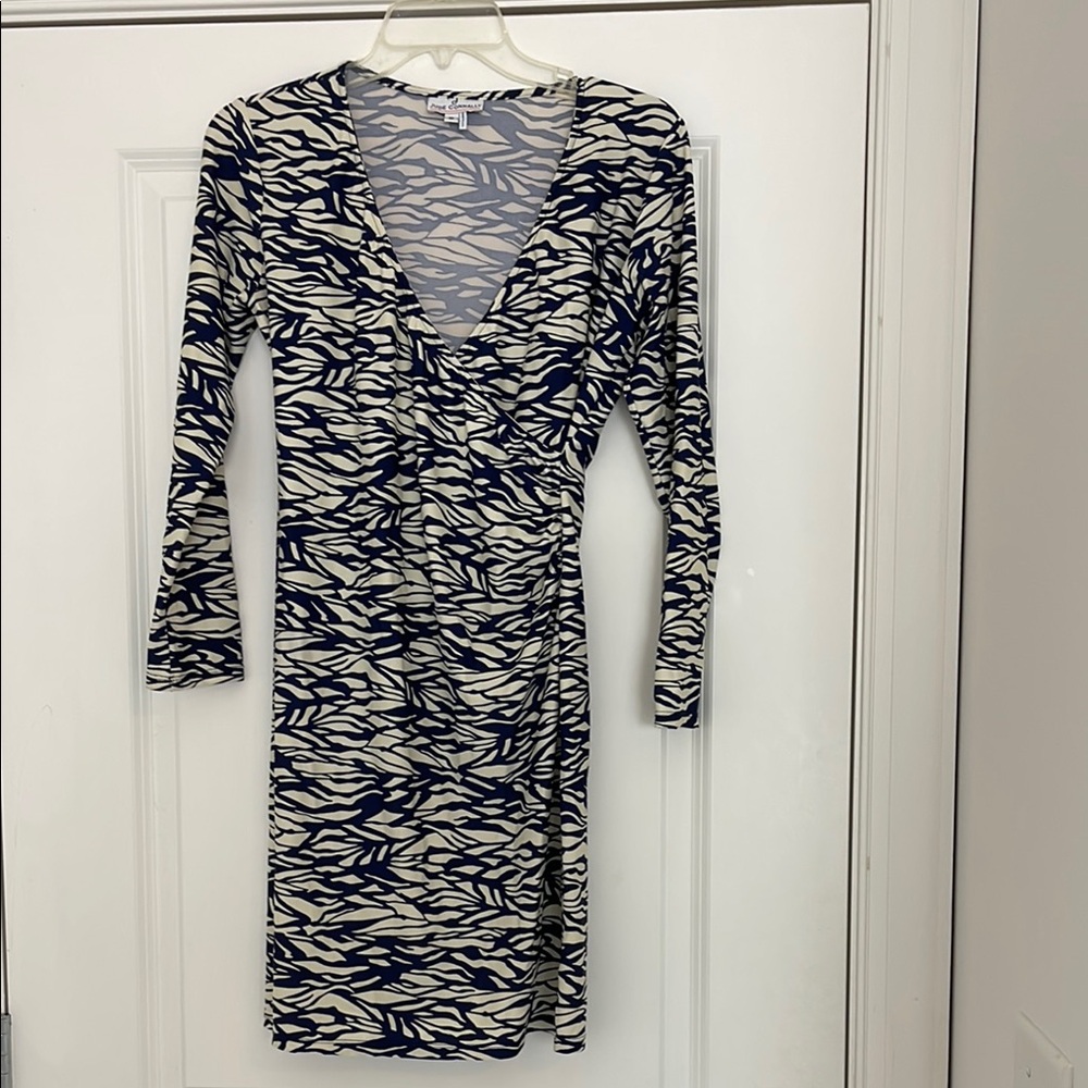 Jude Connally Faux Wrap Long Sleeve Dress Small